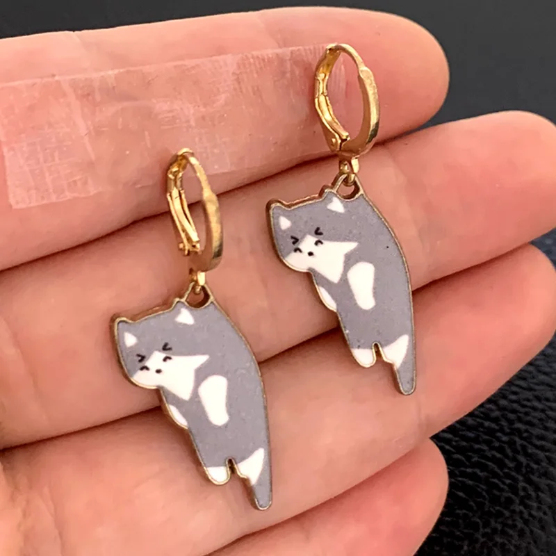 Cat Dangle Earrings
