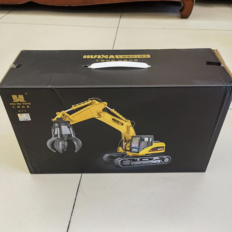 Huina 16 Channel Remote Control Multifunctional Excavator Construction Vehicle Gripper With 3 Working Heads Simulating Toy Gift 3