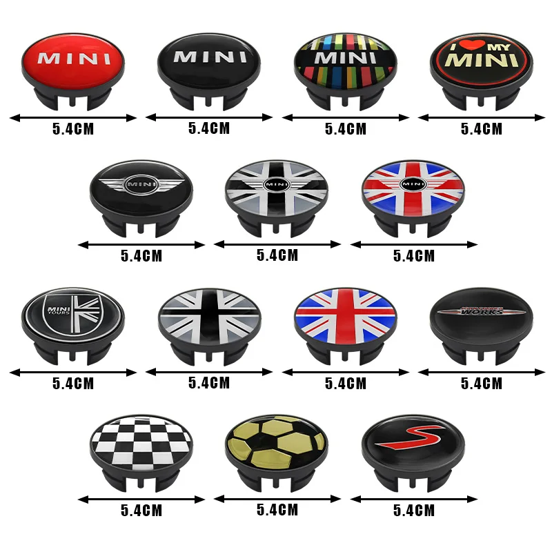 Car Wheel Center Hub Caps Rim Covers Badge Emblem For Mini Cooper One S JCW Countryman R56 R50 R53 R55 R57 R60 F55 F56 4PCS 54mm