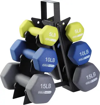 Neoprene Dumbbell Set with Rack 1