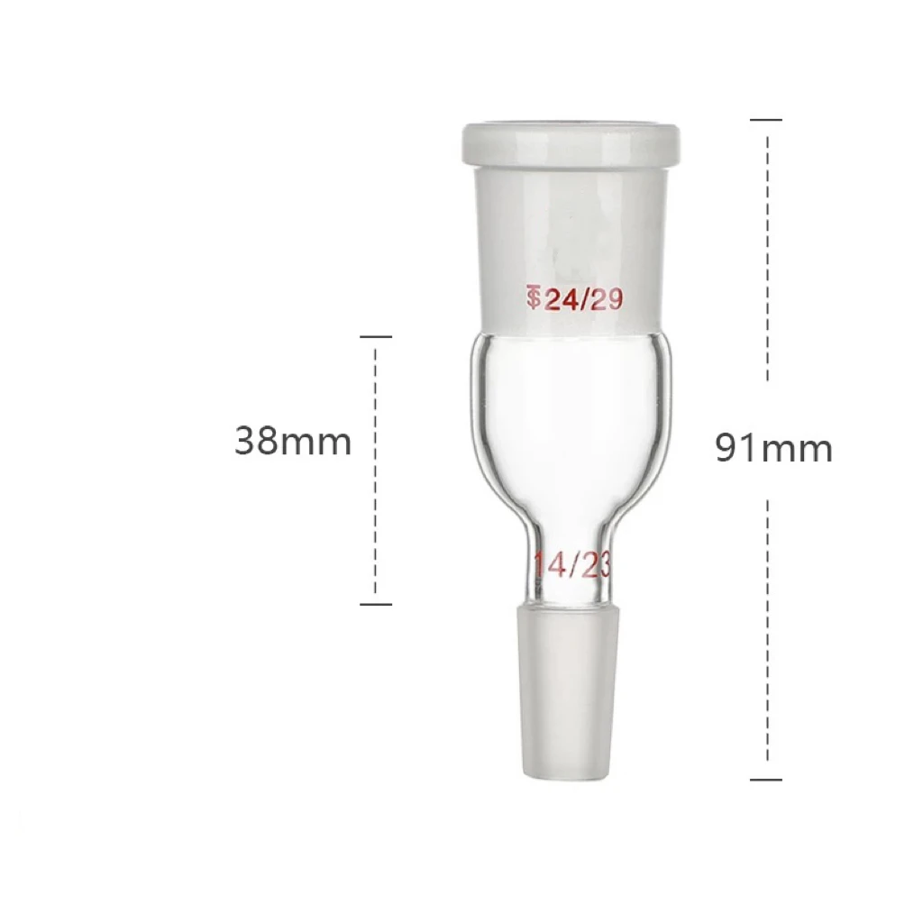 Lab Glass Adapter 24/40 Female 29/32 Female to Male Glass Joint Glass Reducing Transfer Adapter