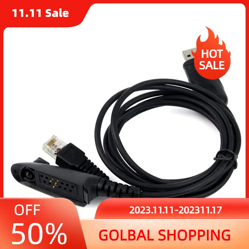 2 in 1 USB Programming Program Cable For Motorola Radios GR300 CM200 GP328 GP360 Two Way Radio