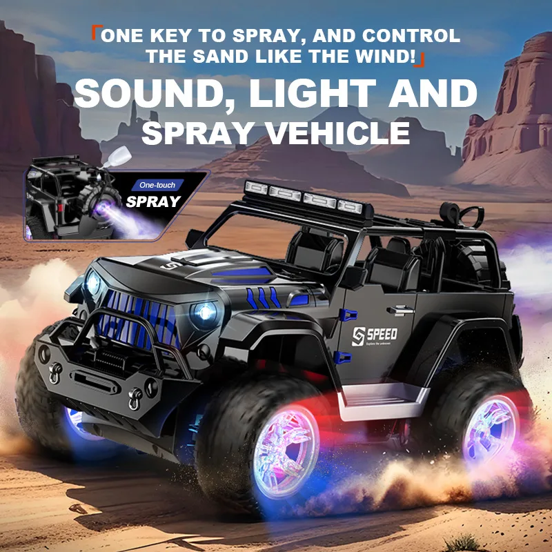 2.4G 4WD Afstandsbestuurbare Voertuig met Lichtspray, Drift, Offroad Raceauto, Snelle Elektrische Offroad Klimauto Speelgoed_voghion.com