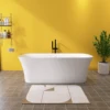 67" Acrylic Free Standing Tub - Classic Oval Shape Soaking Tub, Adjustable Freestanding Bathtub with Integrated Slotted Overflow 2