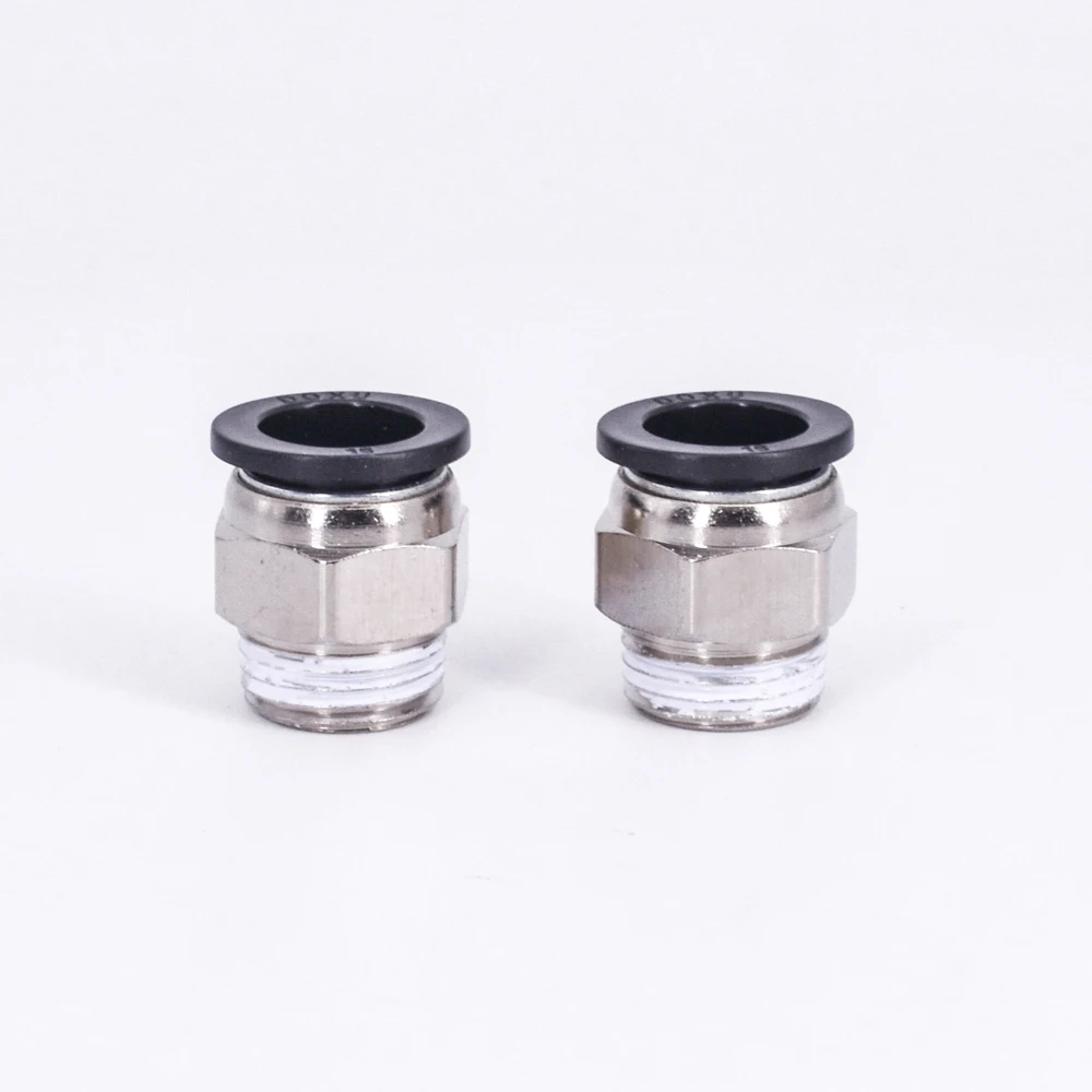 1/8 &quot1/4&quot 3/8 &quotBSP Мужской x Fit Tube OD 6/8/10 мм никелированный латунный пневматический