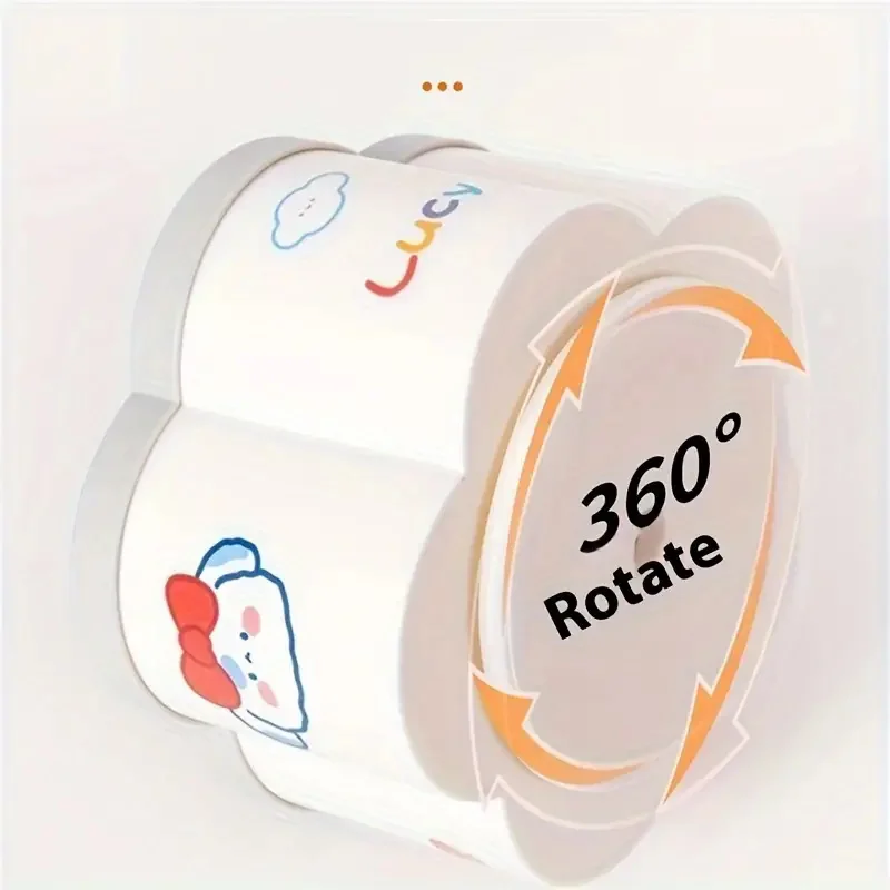 Pen Holder Desktop Storage Box Cartoon Fire Wheel 360 Degree Rotating Large Capacity Office Stationery Organizer