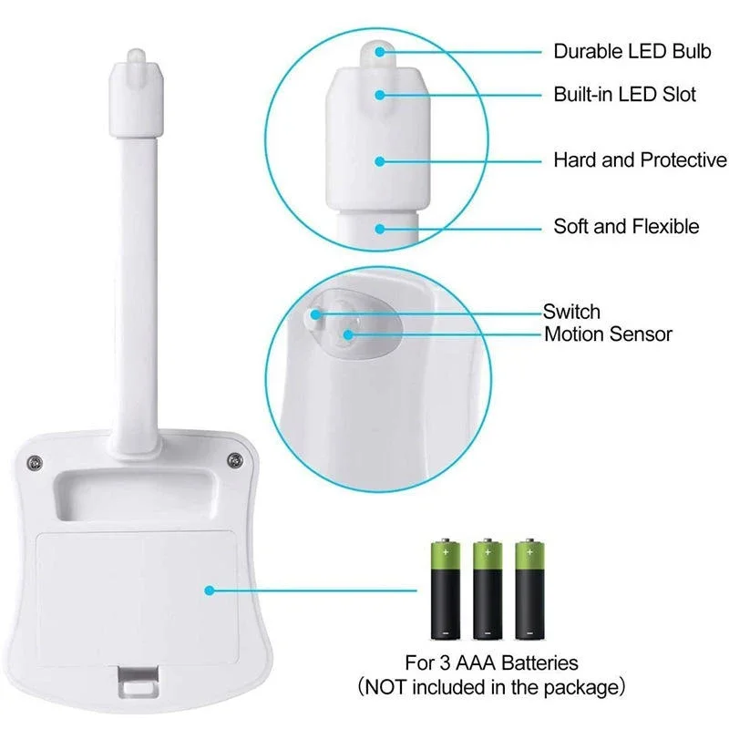 Description Picture 6 of itemToilet Seat Smart Motion Sensor Night Light 16/8 Colors Waterproof Backlight For bathroom Toilet Bowl LED Lamp Light WC
