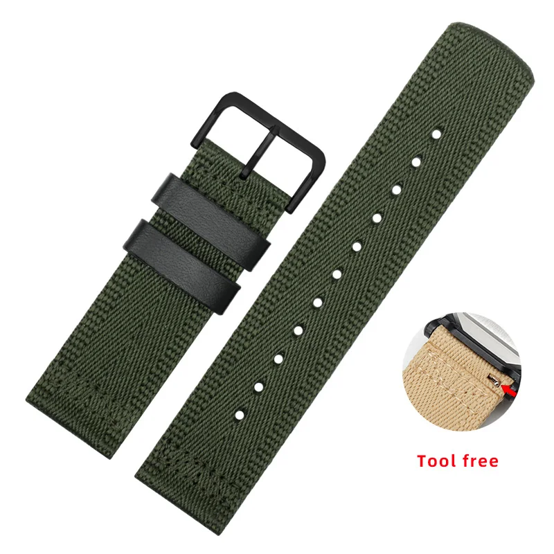 thumbnail image 1 of Correa de reloj transpirable de nailon Accesorios para correa de reloj de montañismo CASIO prw-6600 prg-600 / 650 serie PROTREK 24 mm, 1 of 5