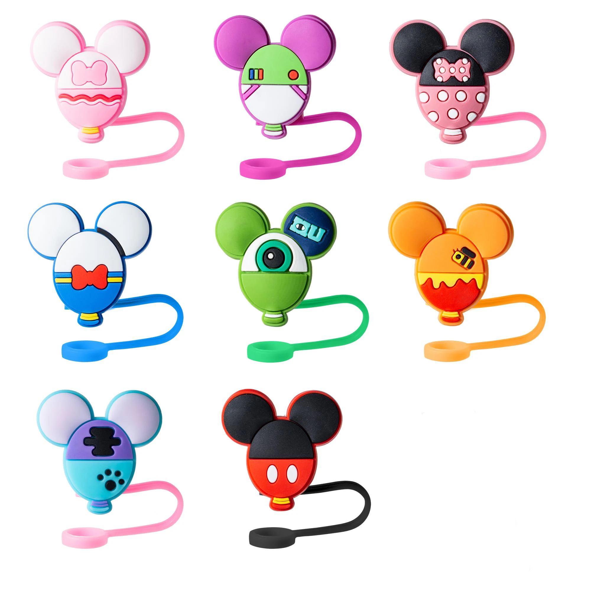 8Pcs Cute Mouse Straw Cover Caps for Stanley Cup 1...
