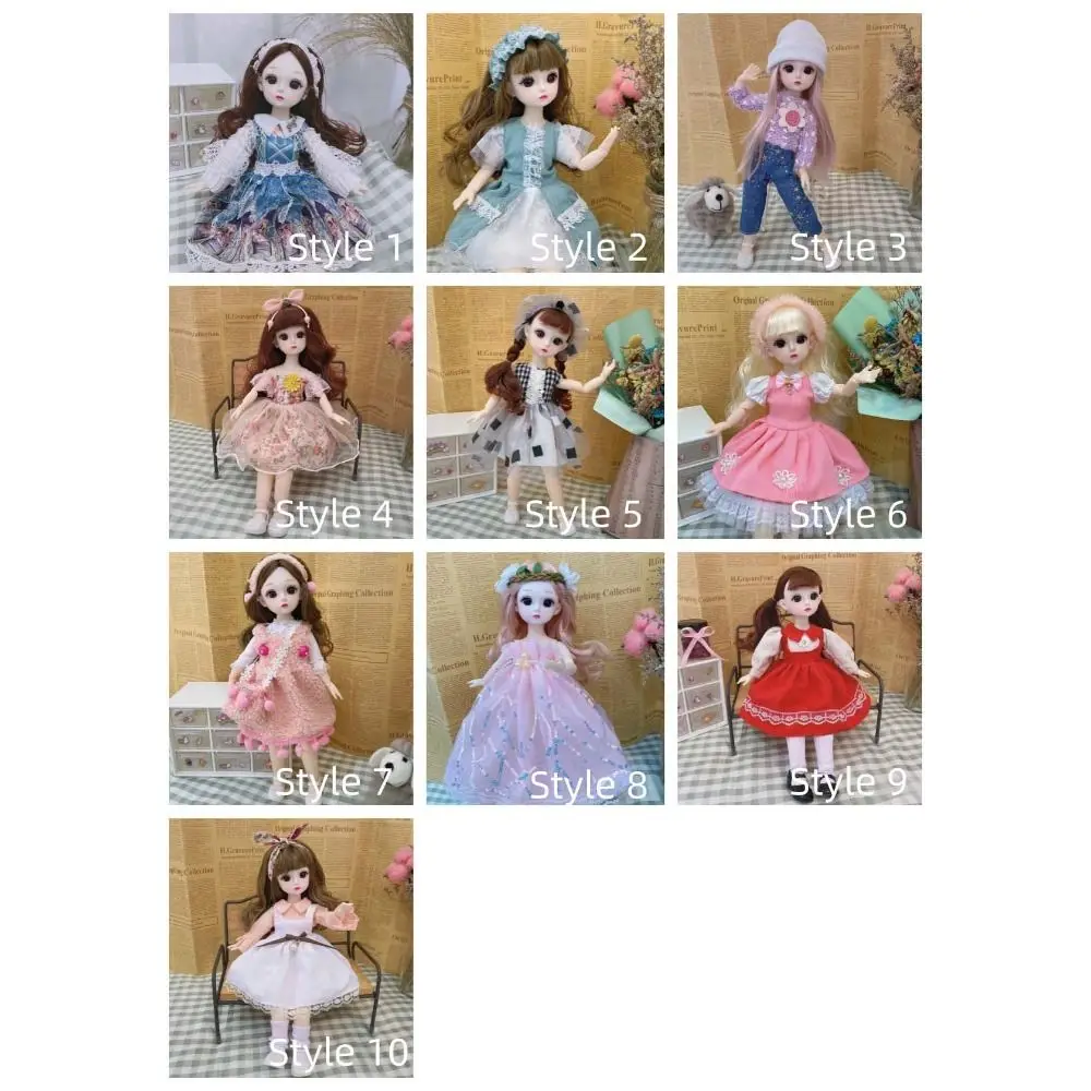 Big Eyes 30cm Baby Dolls Removable Joints Humanoid Doll Girl Princess Doll Dress Up Articulated Dress BJD Doll DIY Accessories