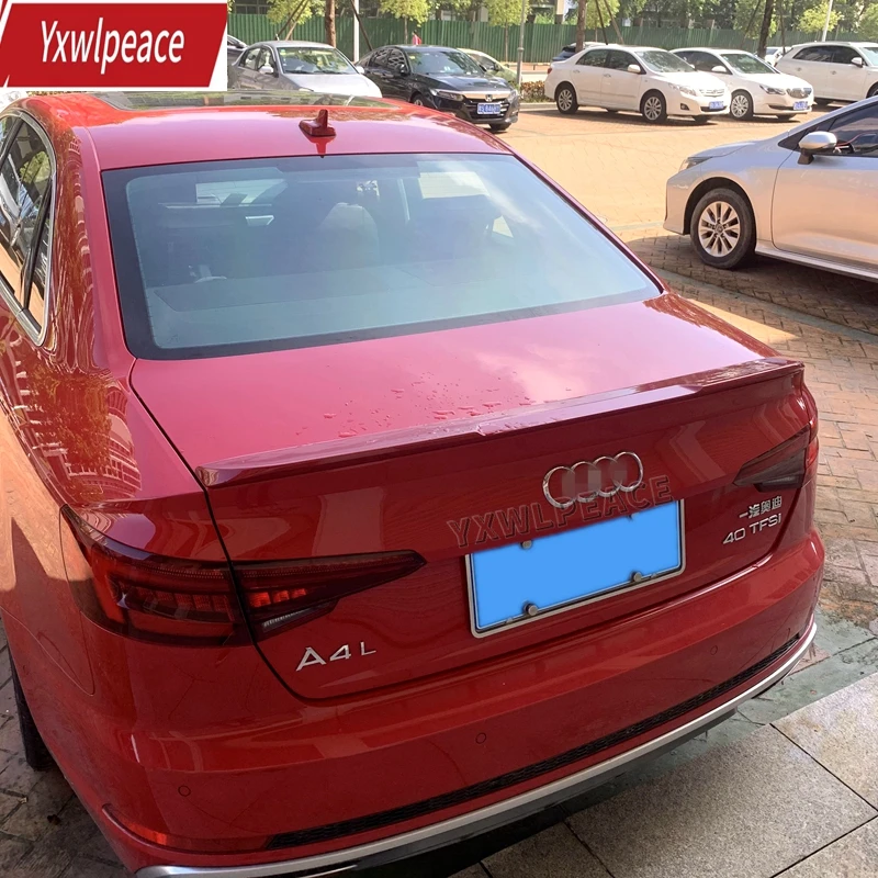 

For Audi A4 B9 Spoiler 2017 2018 2019 2020 High Quality ABS Plastic Unpainted Color Rear Trunk Lip Spoiler Car Accessories
