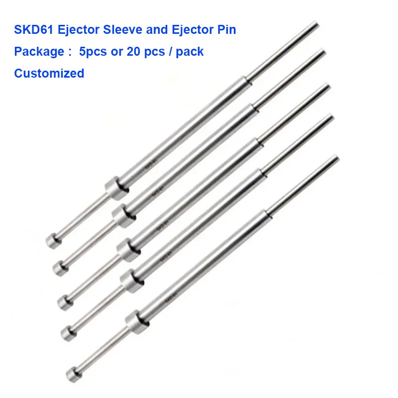 10 éjecteurs Progressives 0.031 X 6.0 Pouces, Pour Moulage Injection, Neufs