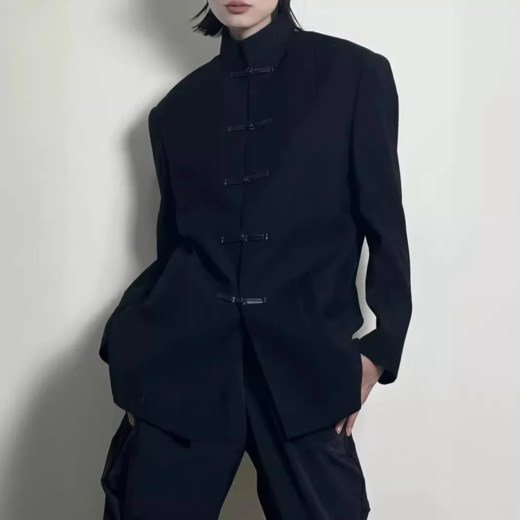 Men's Casual Suit Jacket Stand Collar Chinese Style Middle Eastern Fashion Trendy Business Attire