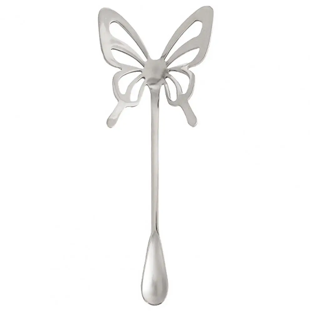 

Fashion Eco-friendly Exquisite Hollow Hollow Butterflies Shape Coffee Hanging Cup Scoop Teaspoon Teaspoon Lightweight