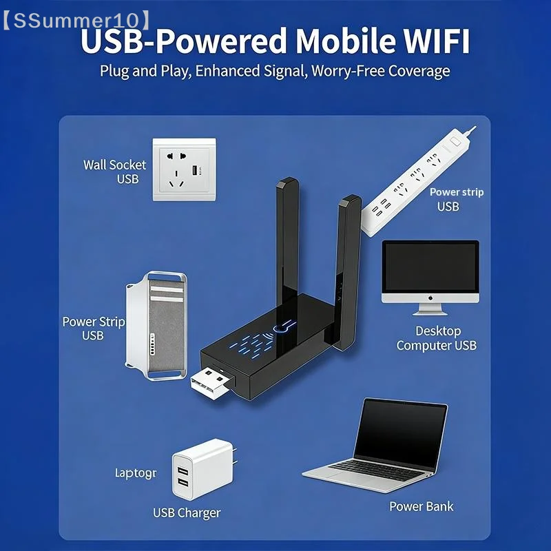【SSummer10】벽을 관통하는 킹 네트워크 WIFI 라우터 확장기 USB 증폭기 신호 증폭기【SS】