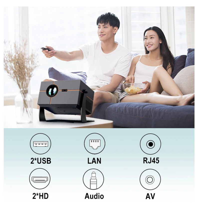 Stunning Android 12.0 Smart Projector With 1080P Clarity