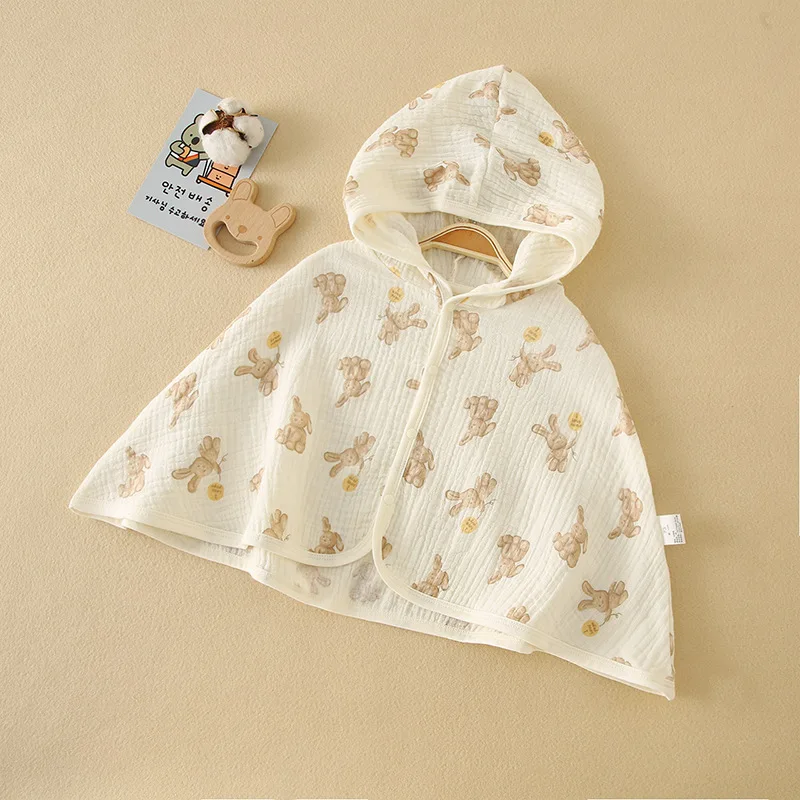 Summer Baby Coat Cardigan Sun Protection Air-Conditioning Cute Bear Infant Clothes Jackets Girls Boys Beach Clothes Outerwear