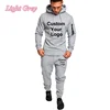 Autumn Men Custom Your Logo Tracksuit Sport Set Camo Printed Hoodies Coat + Pants Sportwear Suit Outdoor Running Jogging Sets 5