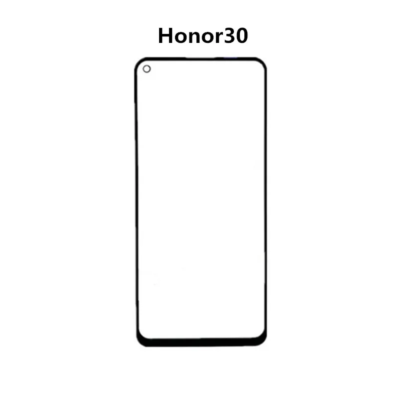 Glass Screen Replacement Touch Screen Digitizer Replacement Front Glass Lens for Huawei Honor 10 Lite 20 Pro 30 30i 30S View Front Panel LCD Display Out Glass Replace Repair Parts + OCA