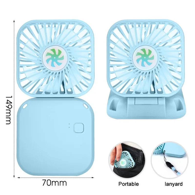 Hanging Neck Fans Mini Portable Folding USB Charging Power Bank Summer Cooling Fan Handheld Desk Multi Function Fan for Sports