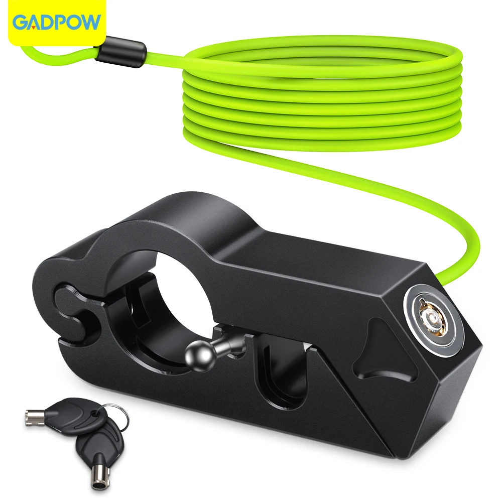 

Gadpow Motorcycle Grip Lock Anti-Theft Handlebar Brake Lock Motorcycle Helmet Quad Lock Padlock for Motorcycle Optional Rope