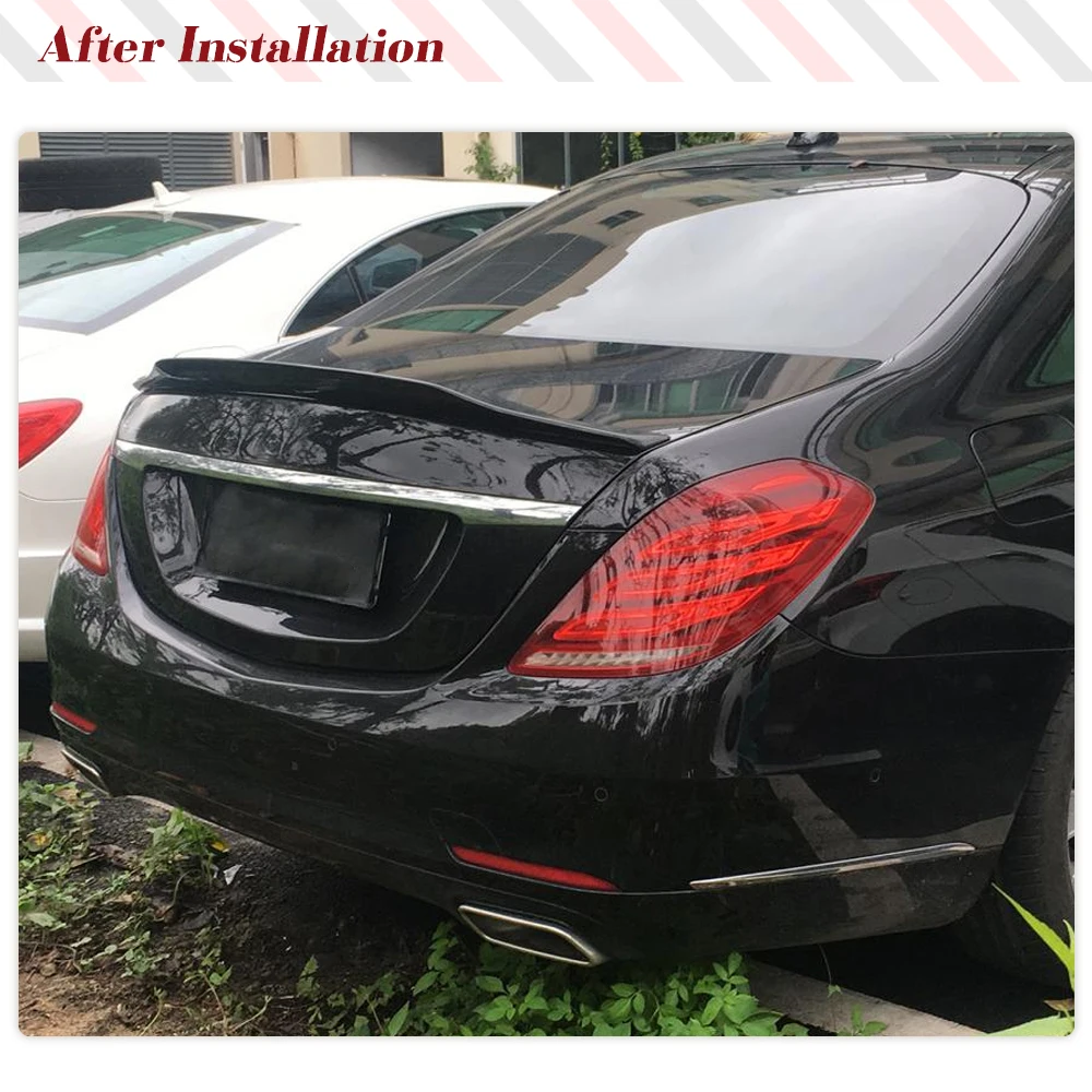 탄소 섬유 트렁크 립 리어 스포일러, 메르세데스 벤츠 S 클래스 W222 S400 S450 S500 S550 S560 S600 S63 S65 AMG 세단 2014-2020
