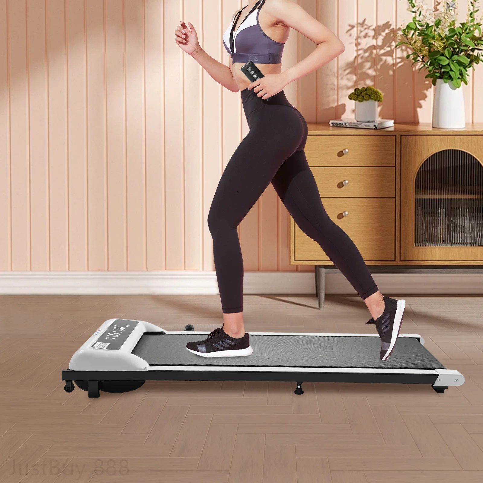 Electric Treadmill for Home Fitness Quiet Flat Running Machine