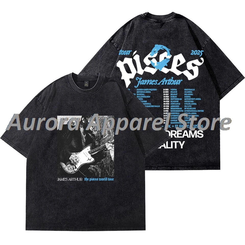 Jame Arthur The Pisces World Tour 2025 T-Shirt – Lässiges Unisex-Shirt Für Konzerte & Alltag
