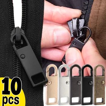 10/1PCS Universal Metal Zipper Pull Replacement Instant Repair Kit Detachable Luggage Purses Clothing Zipper Slider Puller Tools