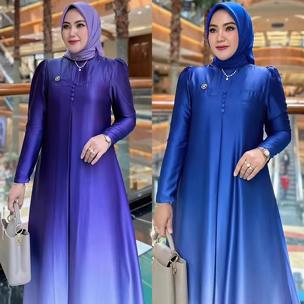 

African Dress Women Elegant Luxury Wedding Abaya Long Sleeves Dubai Islamic with Hijab Turkey Ankara Party Wedding Plus Size New