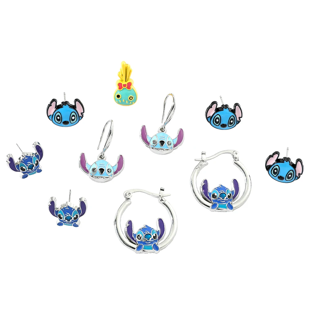 

Anime Lilo And Stitch Earrings Chain Cute Simple Kawaii Earrings Stud Anime Peripherals Cosplay Jewelry Catoon Earring