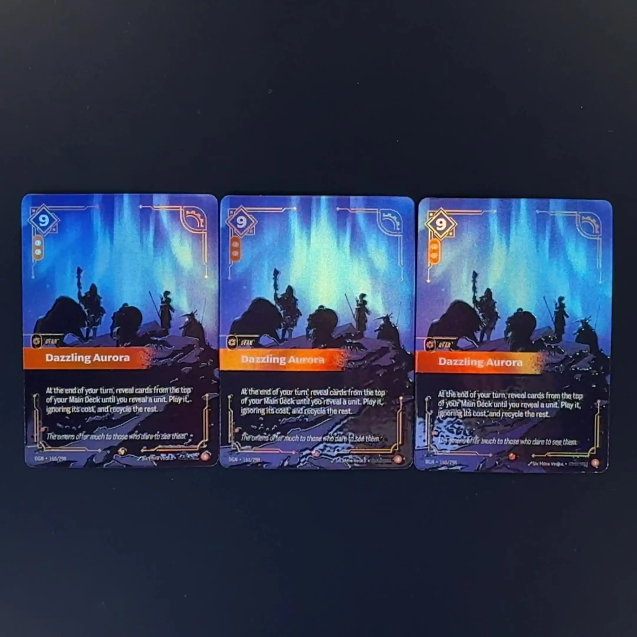 League Of Legends Riftbound Gear Card Dazzling-Aurora Card OGN-160