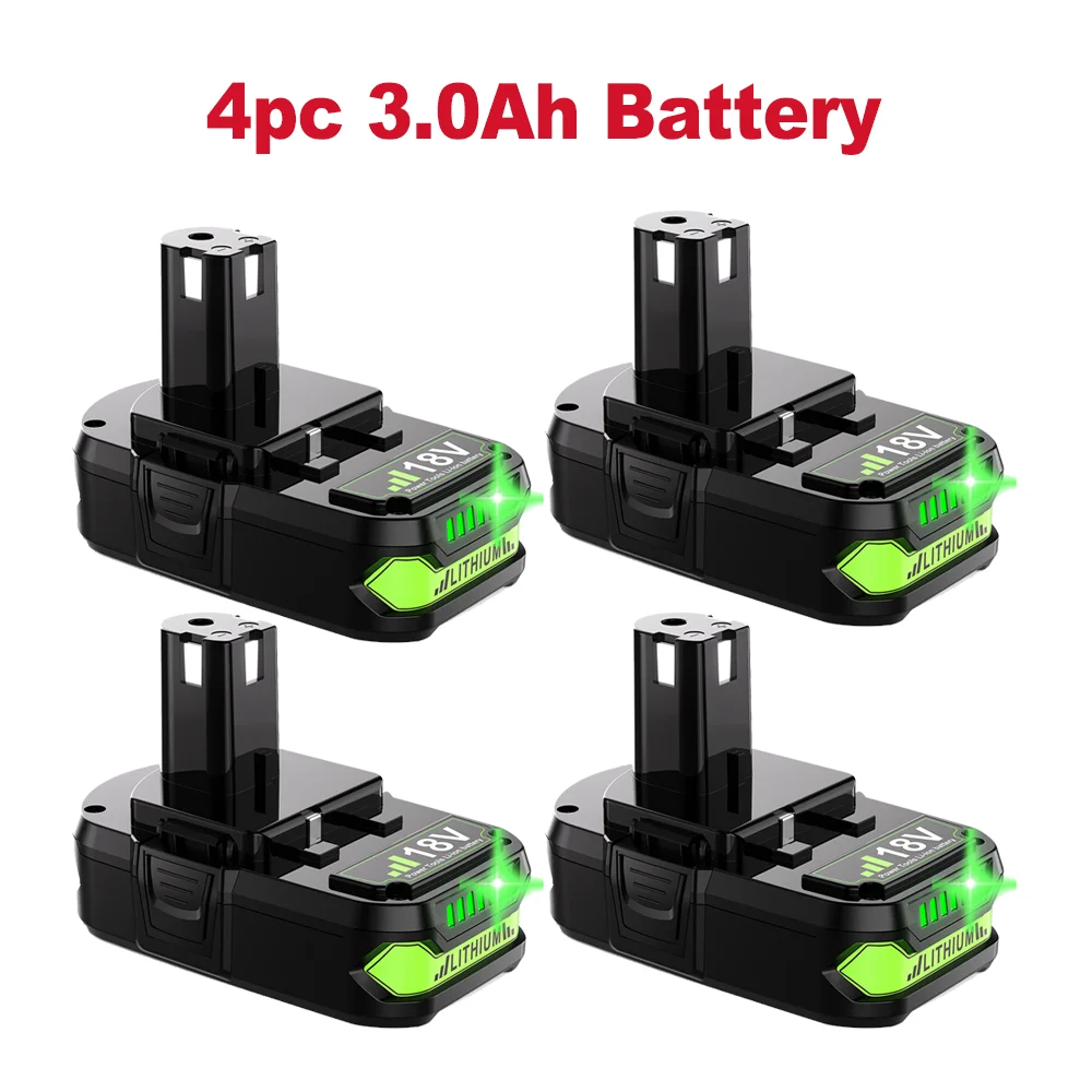 Replacement Charger For Ryobi 40V & 12V-18V Batteries - Compatible With P103, P105, P107, P108, OP4015, OP4040