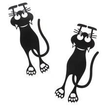 

1PC Metal Black Cat Bookmarker Students Animal Cats Book Mark Office School Stationery/ 4PCS Colorful Plastic Bookmarks Set