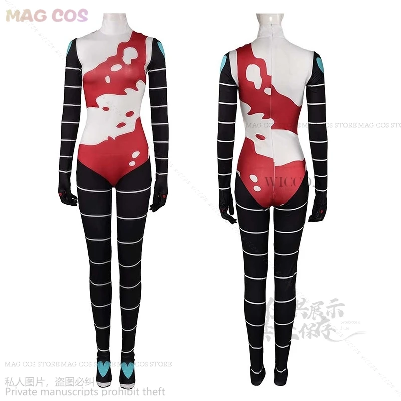 

Anime Helluva Cosplay Jumpsuit Boss Hazbin Bodysuit Evil Fizzarolli Full Set Halloween Performance Clothing Role Play Uniform