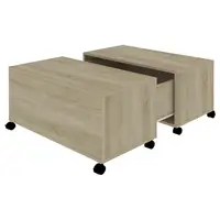 Table basse en chêne Sonoma 75x75x38 cm en bois d'ingénierie 2