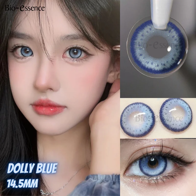 

Bio-essence 1 Pair Colored Contact Lenses for Eyes Blue Lens Natural Makeup for Eyes Lentes Dolly House Series