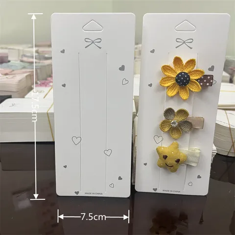 Kraft Paper Card for Hair Clips 8x16cm Paper Hairpin Barrettes Display Packaging Card Hair Bow Organizing Cardboard Holder