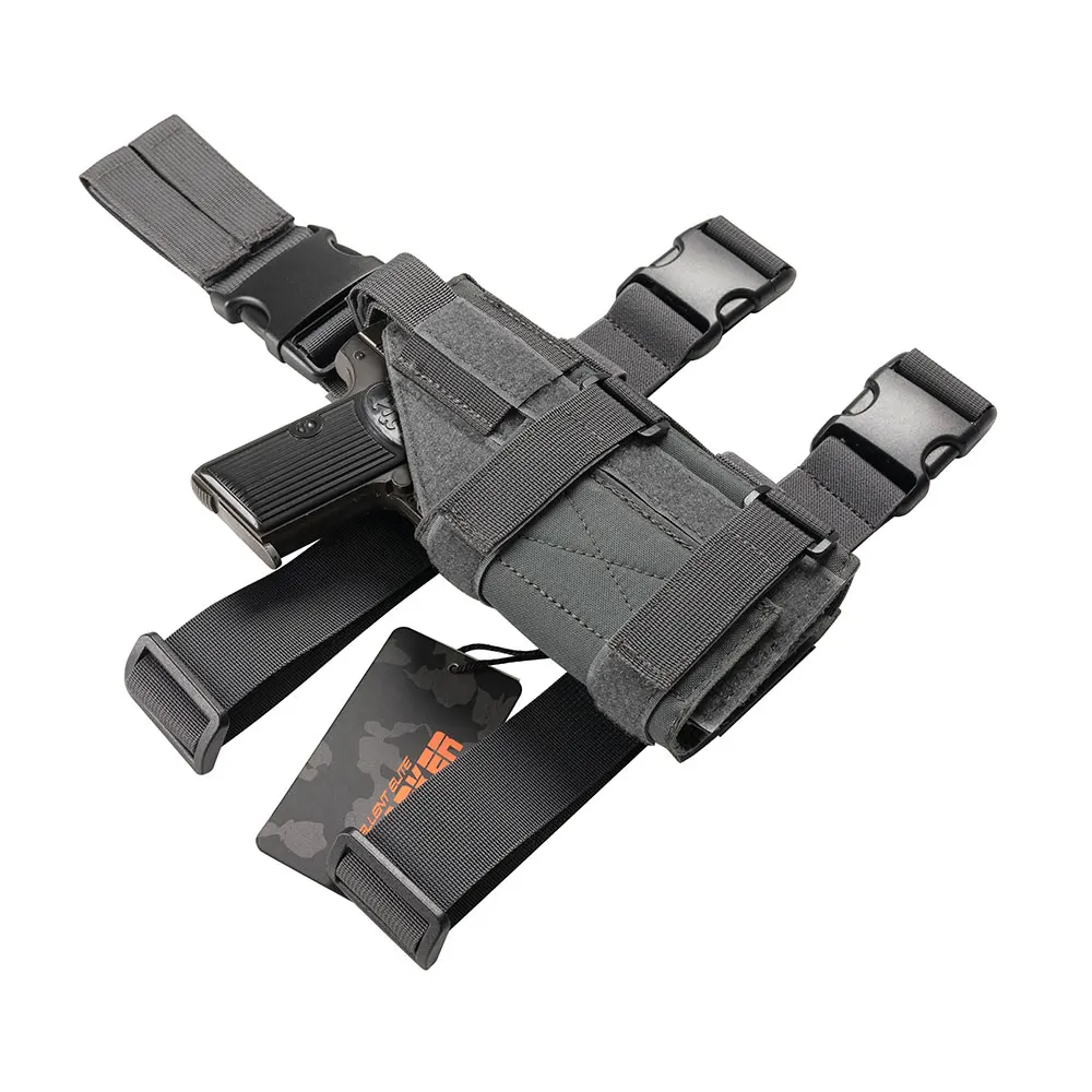 Enhanced Tactical Drop Leg Thigh Holster with Adjustable Straps for Hunting and Paintball Activities
