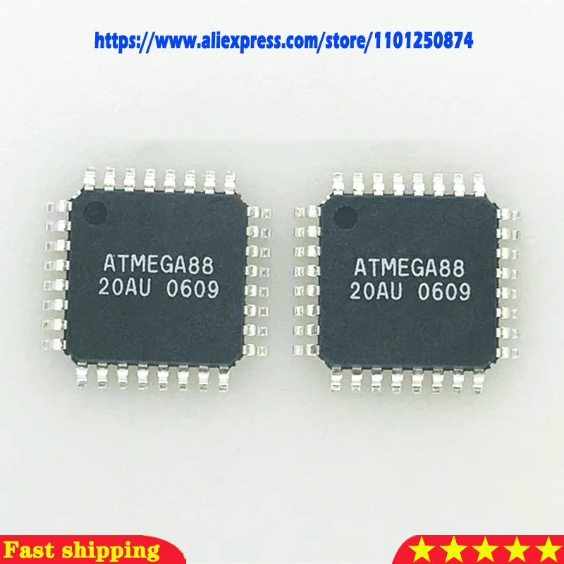 

5 шт./лот ATMEGA88 ATMEGA88PA ATMEGA88-20AU = ATMEGA88V-10AI ATMEGA88PA-AU QFP-32 TQFP-32