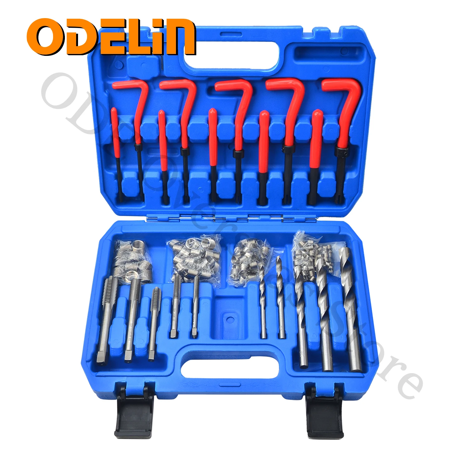 NEW 131Pc Thread Repair Tool M5 M6 M8 M10 M12 Coil Drill Insert Installation Kit Engine Block Restoring Damaged Set