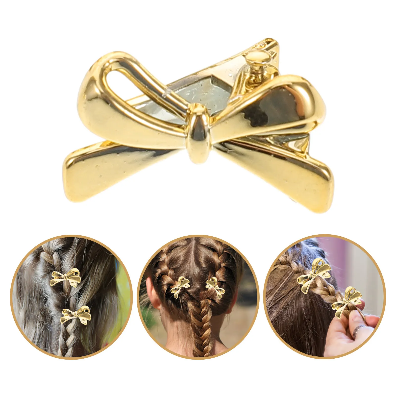 12Pcs 작은 금속 활 모양 헤어 클립 여성용 Bowknot 머리핀 바레트 소녀 ..