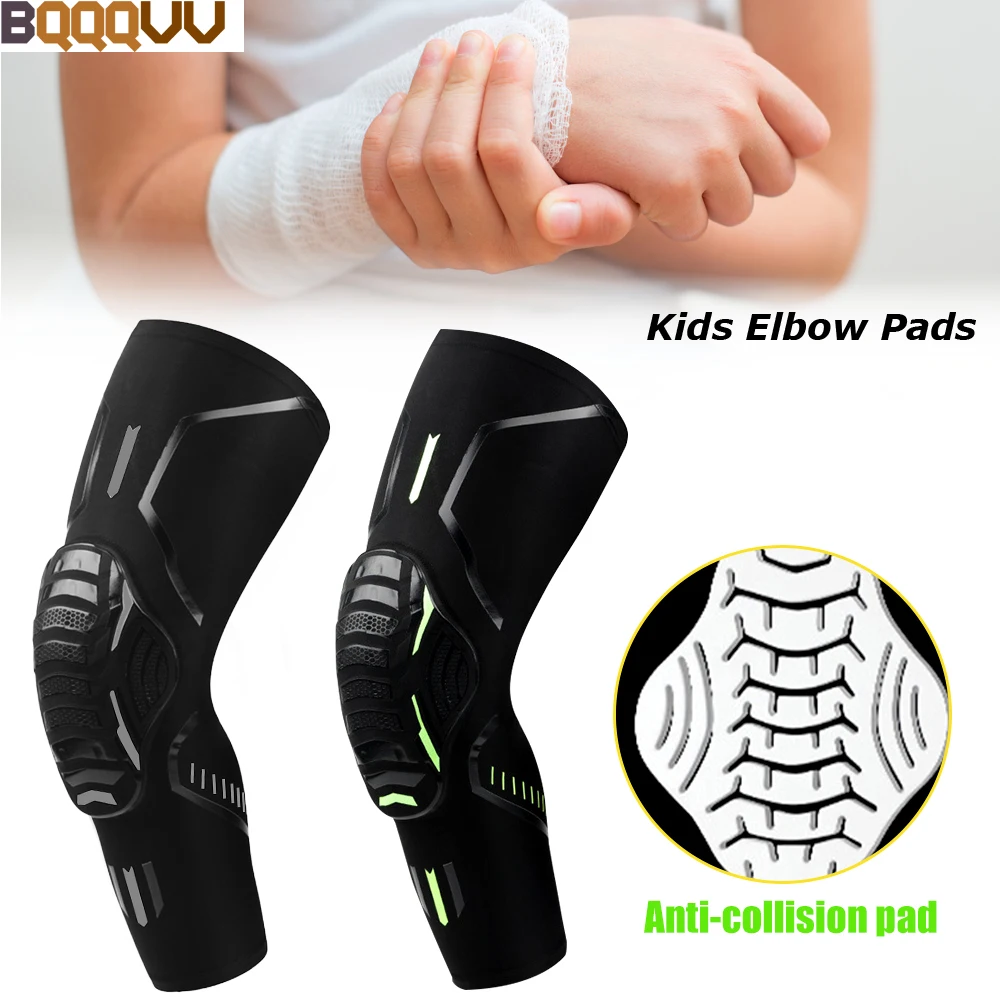 

Elbow Pads for Youth Kids, Arm Elbow Sleeve for 5-15 Years Children Sports Compression, Protective for Cycling, Football, 1Pair