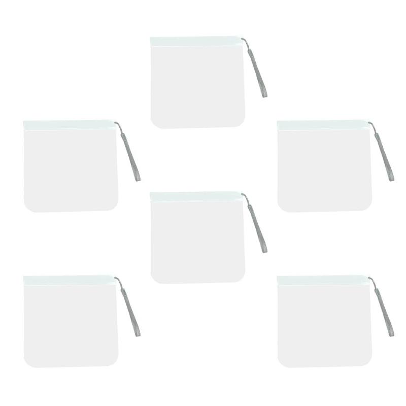 6Pcs Clear EVA Storage Pouches Practical Travel Toiletry Bag Stylish and Convenient Makeup Organizers for Women