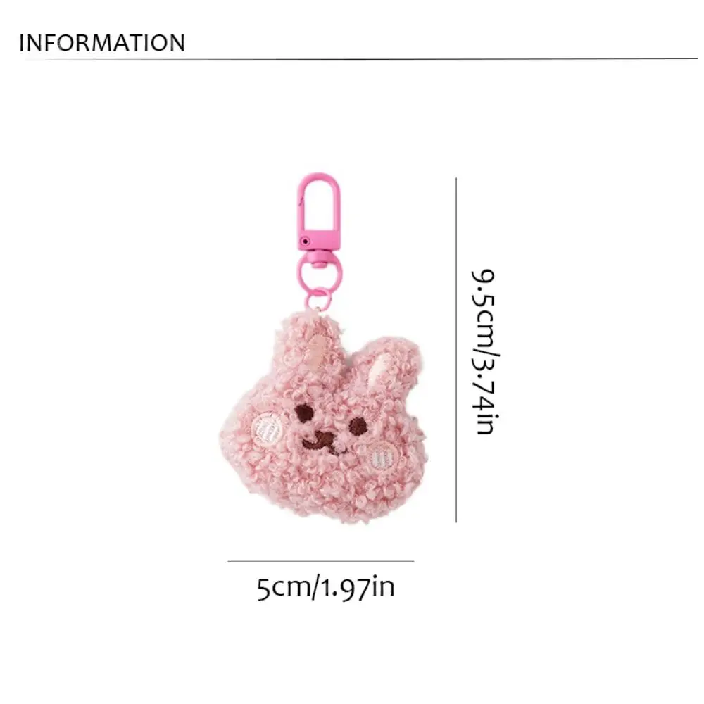 Soft Cartoon Cute Plush Bear Keyring Cloud Mouse Rabbit Keychain Korean Tiger Earphone Case