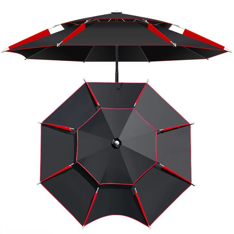 

Outdoor Double-Layer Fold Big Garden Parasol Windproof Umbrella 1.8-2.6m Umbrella For Camping Beach Parasol Fishing Brolly Shade
