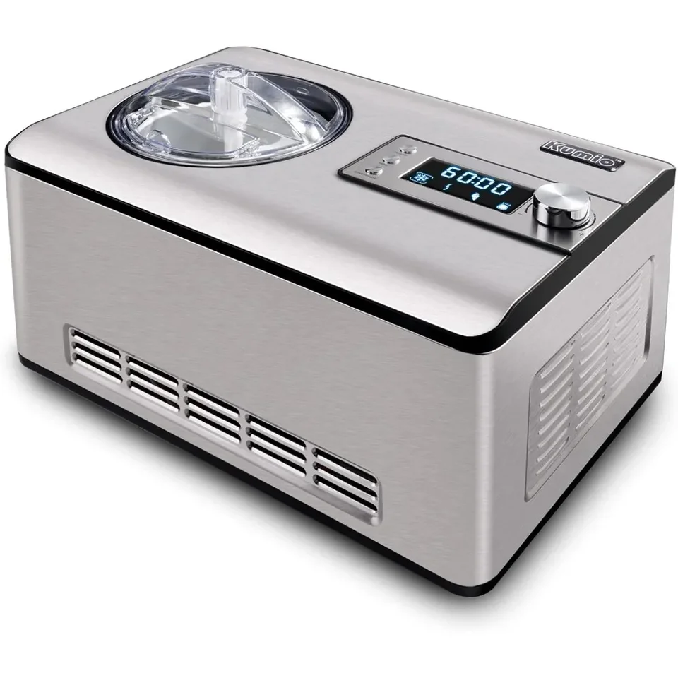 Stainless Steel Ice Cream Maker with Compressor