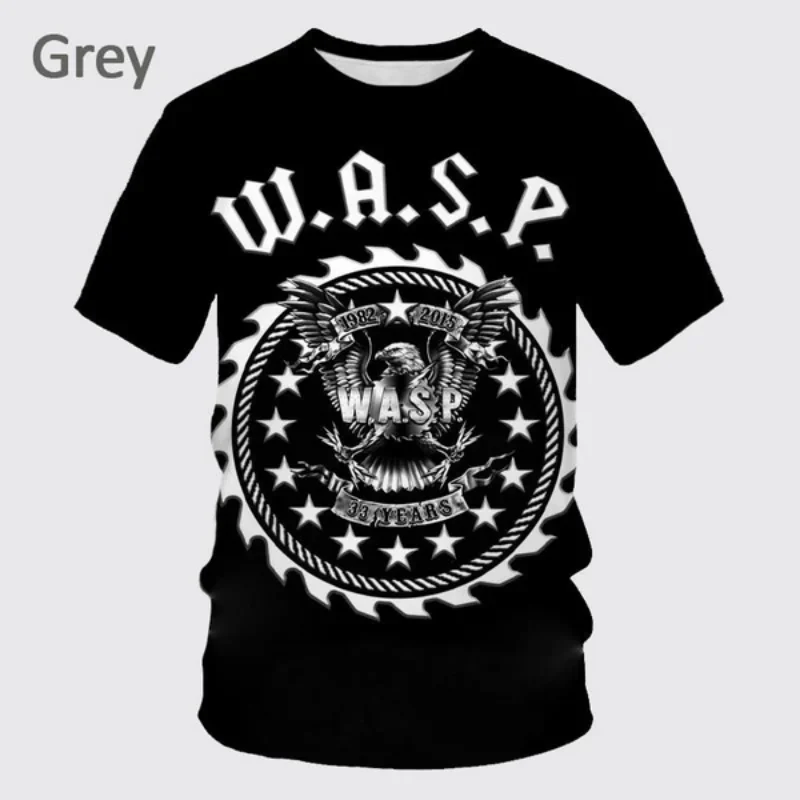 

Y2K одежда новый стиль W.A.S.P. Футболка с 3D-принтом для мужчин и женщин, Повседневная рубашка в стиле хип-хоп, топ с круглым вырезом в стиле Харадзюку, унисекс, на лето