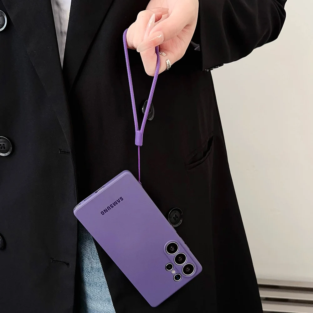 Enhanced Silicone Wrist Strap Phone Case in Liquid Finish