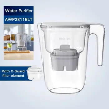 Philips Water Purifier AWP2811BLT, X-Guard Cartridge, Easy Open Lid, Efficient Limescale Removal